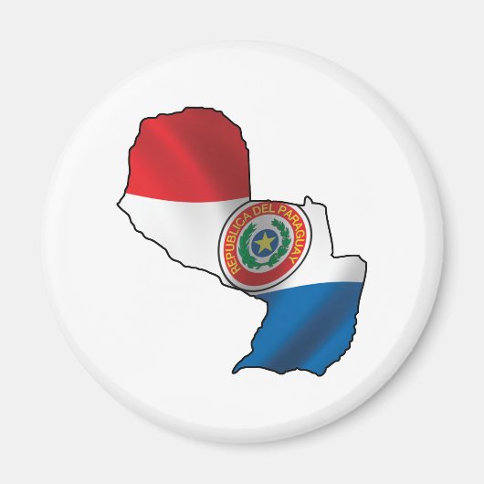 Kaart van Paraguay Magneet (Voorkant)