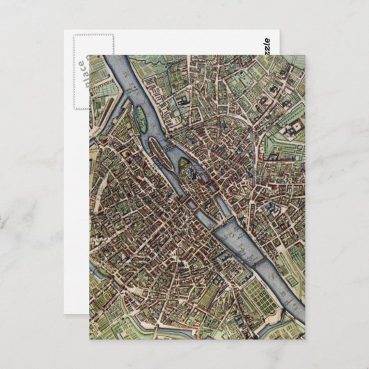  kaart van Parijs (Voorkant / Achterkant)