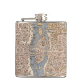  kaart van Parijs (1550) Heupfles (Voorkant)