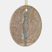  kaart van Parijs (1550) Keramisch Ornament (Rechts)