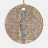  kaart van Parijs (1550) Keramisch Ornament (Voorkant)