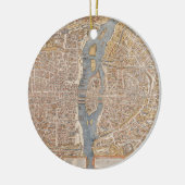  kaart van Parijs (1550) Keramisch Ornament (Links)