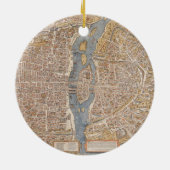  kaart van Parijs (1550) Keramisch Ornament (Achterkant)