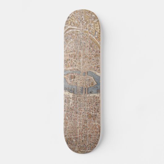 kaart van Parijs (1550) Skateboard (Voorkant)