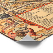  kaart van Parijs (1575) Poster (Hoek)