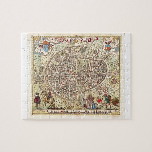 Kaart van Parijs, 1576 Legpuzzel (Horizontaal)