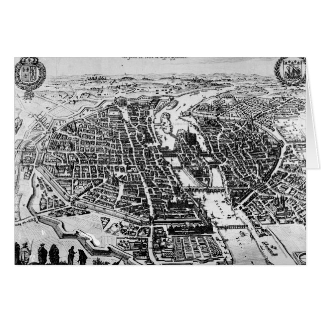 Kaart van Parijs, 1620 (Voorkant Horizontaal)