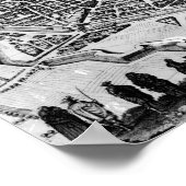 Kaart van Parijs, 1620 Poster (Hoek)