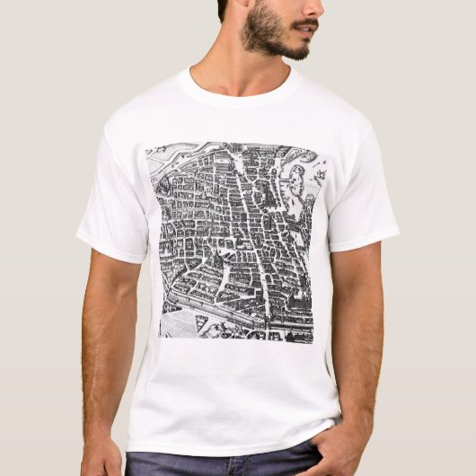 Kaart van Parijs, 1620 T-shirt (Voorkant)
