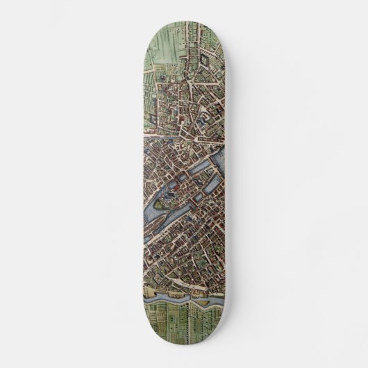 kaart van Parijs (1657) Persoonlijk Skateboard (Voorkant)