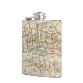 kaart van Parijs (1678) Heupfles (Links)