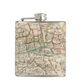  kaart van Parijs (1678) Heupfles (Voorkant)