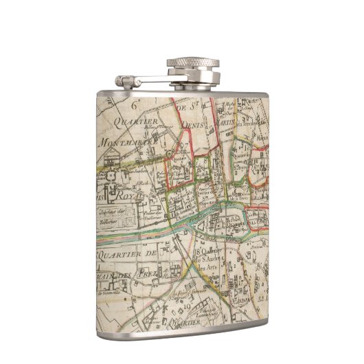  kaart van Parijs (1678) Heupfles (Rechts)