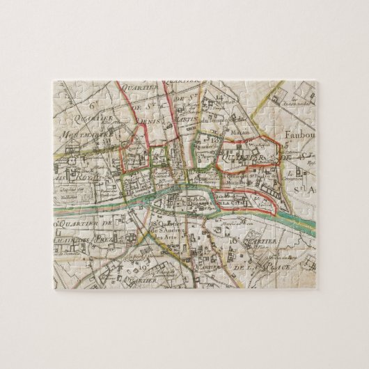  kaart van Parijs (1678) Legpuzzel (Horizontaal)