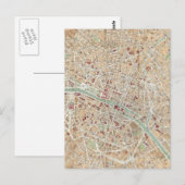  kaart van Parijs (1892) (Voorkant / Achterkant)