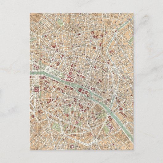  kaart van Parijs (1892) (Voorkant)