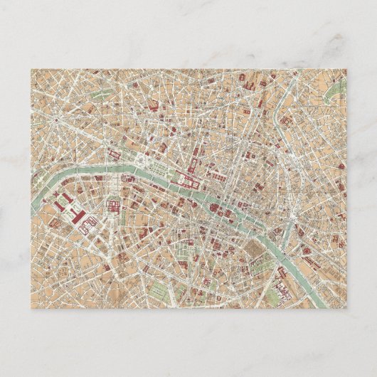  kaart van Parijs (1892) (Voorkant)