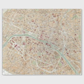 kaart van Parijs (1892) Cadeaupapier (Vlak)