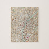  kaart van Parijs (1892) Legpuzzel (Verticaal)