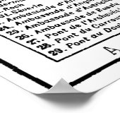 kaart van Parijs (1911) Poster (Hoek)