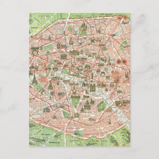  kaart van Parijs (1920) (Voorkant)