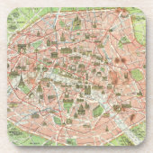  kaart van Parijs (1920) Bier Onderzetter (Voorkant)