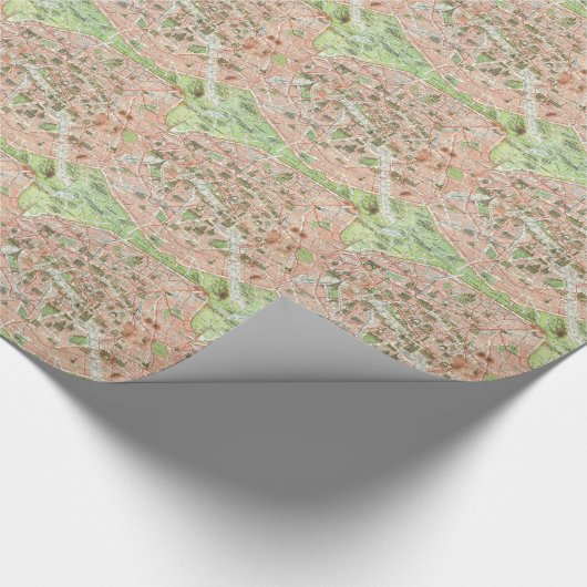  kaart van Parijs (1920) Cadeaupapier (Hoek)