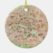  kaart van Parijs (1920) Keramisch Ornament (Achterkant)