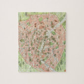  kaart van Parijs (1920) Legpuzzel (Verticaal)