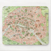  kaart van Parijs (1920) Muismat (Voorkant)