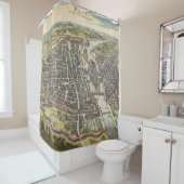 kaart van Parijs Douchegordijn (In situ)