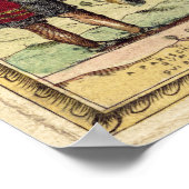 kaart van Parijs Frankrijk (1576) Poster (Hoek)