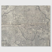  kaart van Parijs Frankrijk (1652) Cadeaupapier (Vlak)