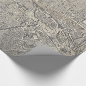  kaart van Parijs Frankrijk (1652) Cadeaupapier (Hoek)