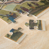 kaart van Parijs Frankrijk (1655) Legpuzzel (Zijkant)