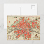  kaart van Parijs Frankrijk (1721-1774) (Voorkant / Achterkant)