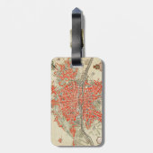  kaart van Parijs Frankrijk (1721-1774) Bagagelabel (Achterkant verticaal)