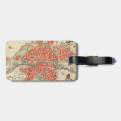  kaart van Parijs Frankrijk (1721-1774) Bagagelabel (Achterkant horizontaal)