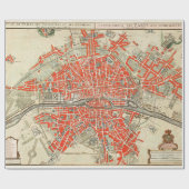 kaart van Parijs Frankrijk (1721-1774) Cadeaupapier (Vlak)