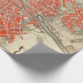 kaart van Parijs Frankrijk (1721-1774) Cadeaupapier (Hoek)