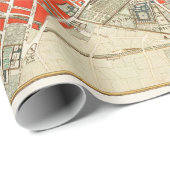 kaart van Parijs Frankrijk (1721-1774) Cadeaupapier (Rol Hoek)