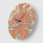  kaart van Parijs Frankrijk (1721-1774) Grote Klok (Hoek)