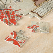 kaart van Parijs Frankrijk (1721-1774) Legpuzzel (Zijkant)