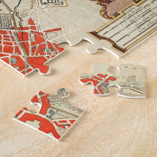 kaart van Parijs Frankrijk (1721-1774) Legpuzzel (Zijkant)