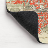 kaart van Parijs Frankrijk (1721-1774) Muismat (Hoek)