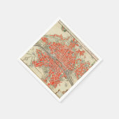  kaart van Parijs Frankrijk (1721-1774) Servet (Hoek)