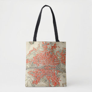  kaart van Parijs Frankrijk (1721-1774) Tote Bag