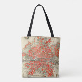  kaart van Parijs Frankrijk (1721-1774) Tote Bag (Achterkant)