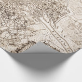 kaart van Parijs Frankrijk (1742) Cadeaupapier (Hoek)