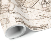 kaart van Parijs Frankrijk (1742) Cadeaupapier (Rol Hoek)